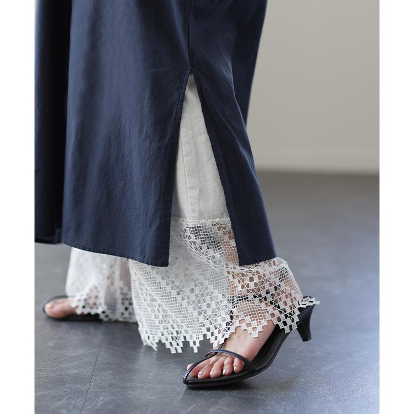 ワンピース ロング ロングワンピ レイヤード レディース スリット | HUG.U | 10