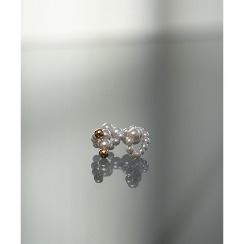 イヤーカフ レディース パール ピアス 風 アクセサリー ノンホール ゴールド イヤカフ ゴールドアクセサリー おしゃれ | HUG.U | 12