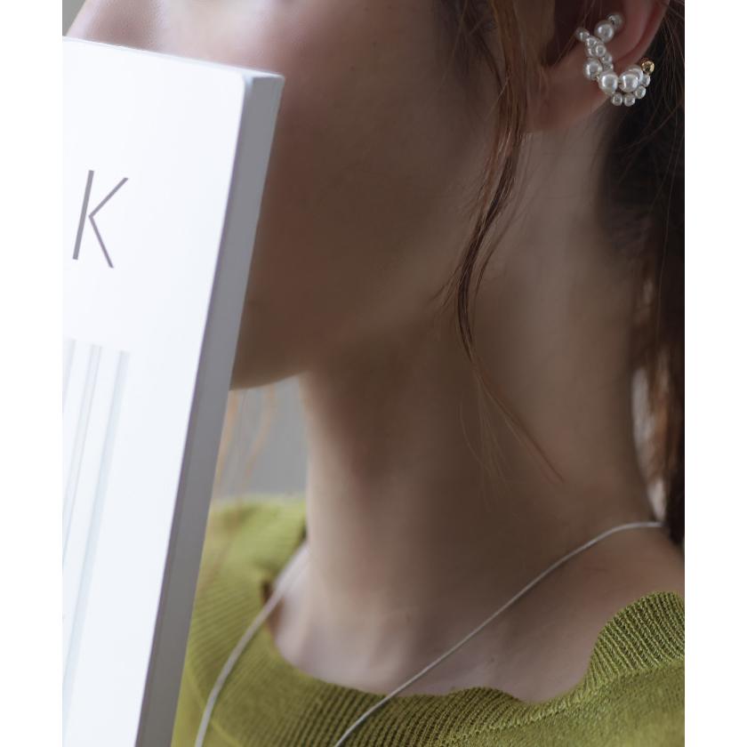イヤーカフ レディース パール ピアス 風 アクセサリー ノンホール ゴールド イヤカフ ゴールドアクセサリー おしゃれ | HUG.U | 06