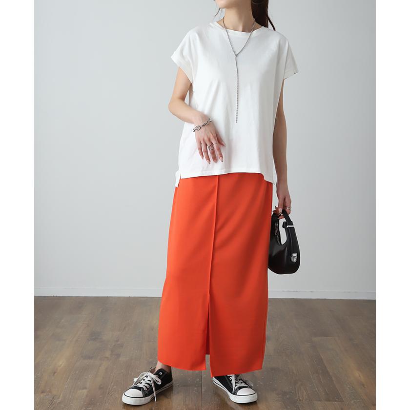 スカート レディース ペンシルスカート ストレッチ タイトスカート ペンシル タイト ロング ミモレ スリット ロングスカート きれいめ ボトムス ゴム | HUG.U | 10