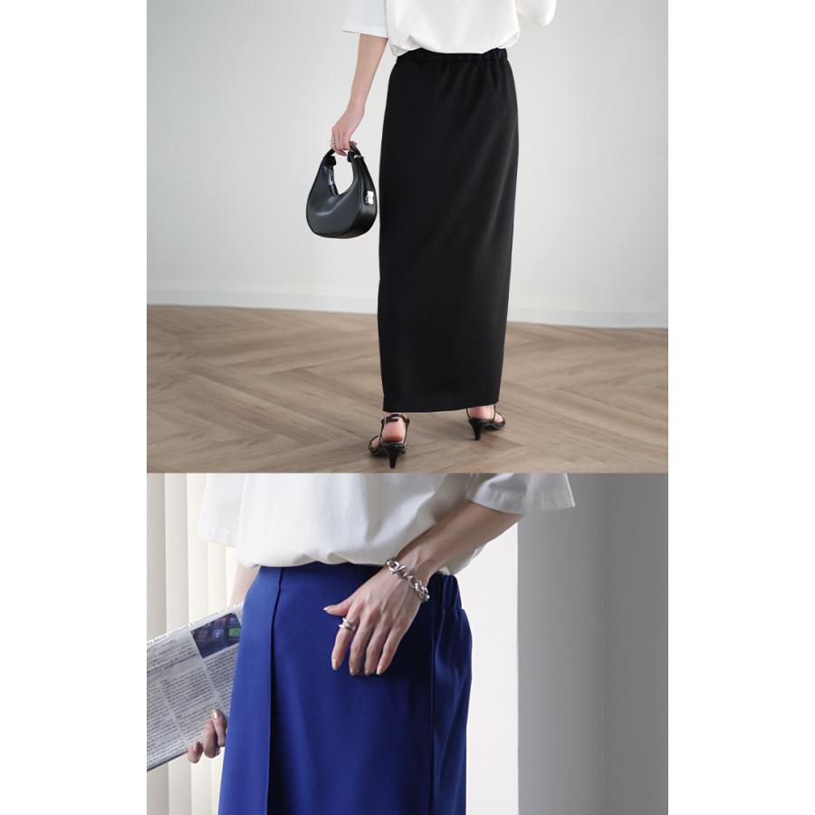 スカート レディース ペンシルスカート ストレッチ タイトスカート ペンシル タイト ロング ミモレ スリット ロングスカート きれいめ ボトムス ゴム | HUG.U | 11