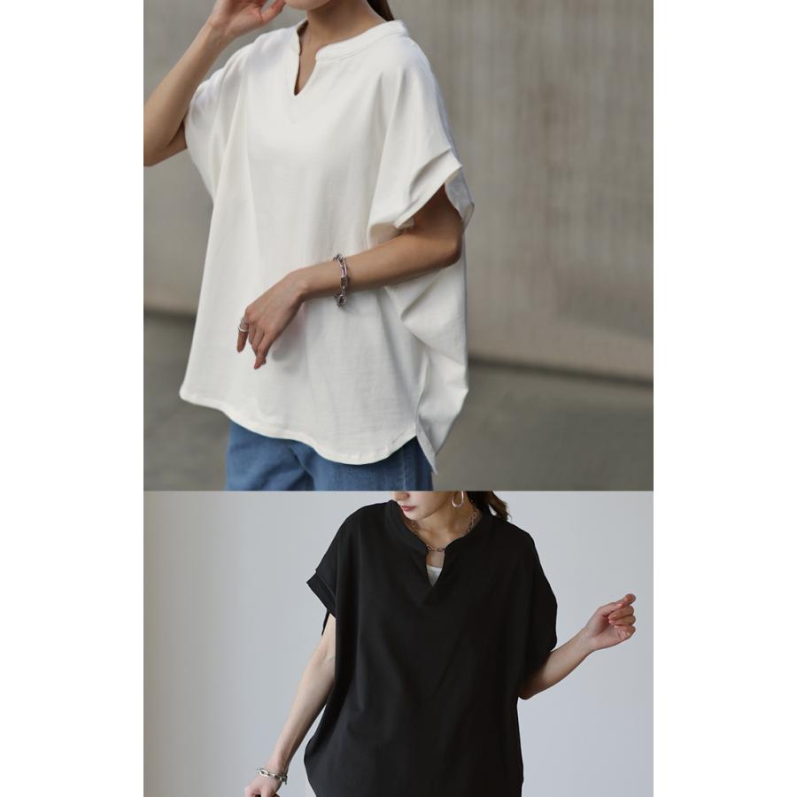 【ゆな様】新品タグ付き 半袖カットソー サイズ1 レディース HUG.U（ハグユー） Tシャツ レディース トップス 半袖 キーネック 綿