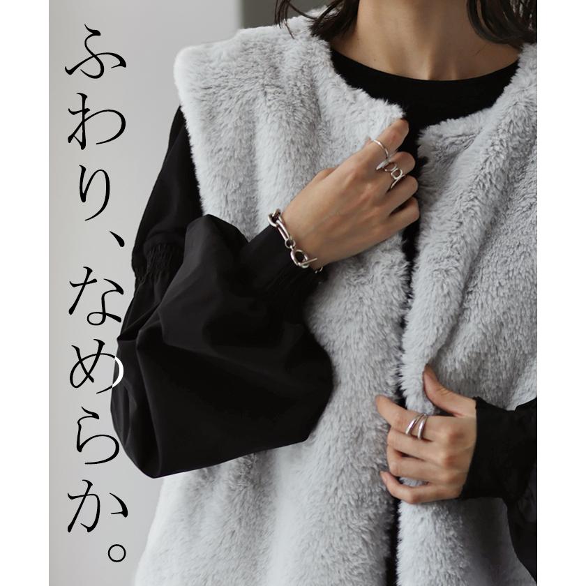 HUG.U ベスト ジレ ファー レディース トップス ファーベスト HUG.U ベスト ジレ ファー レディース トップス ファーベスト