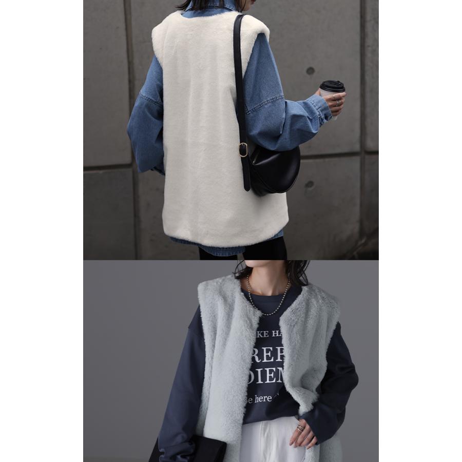 HUG.U ベスト ジレ ファー レディース トップス ファーベスト HUG.U ベスト ジレ ファー レディース トップス ファーベスト