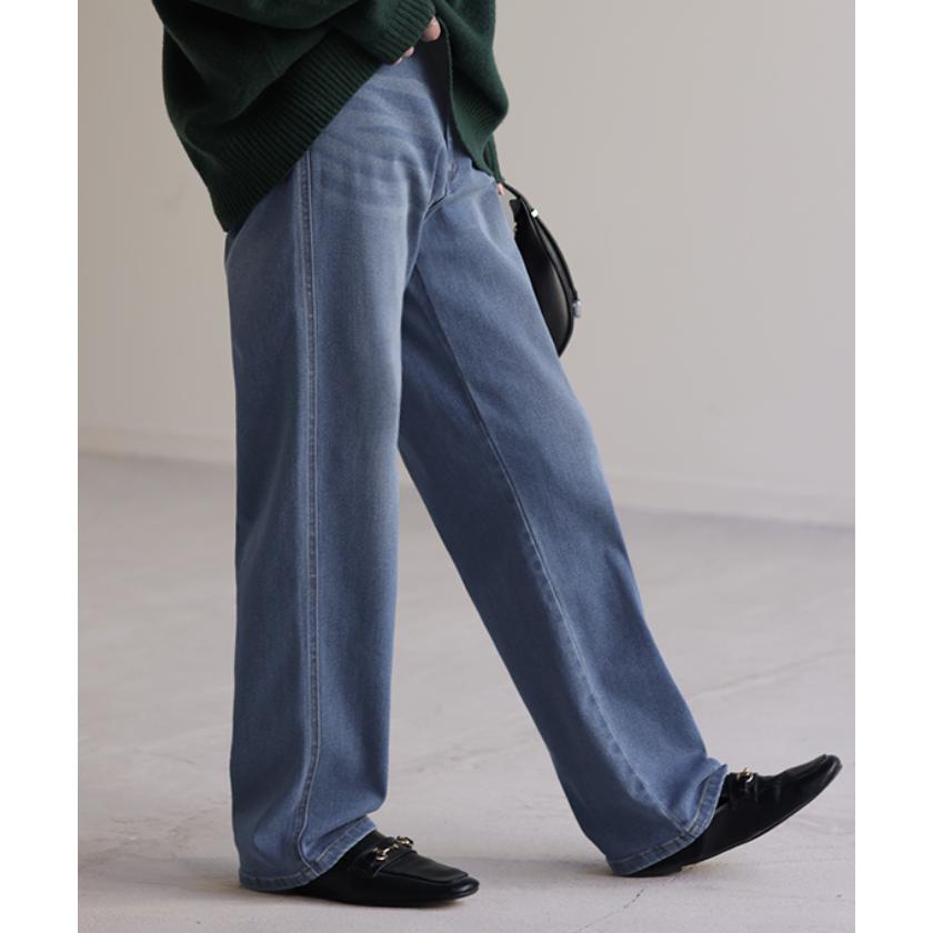 パンツ デニム デニムパンツ ストレートパンツ ワイドパンツ ワイド 大きいサイズ ジーンズ ジーパン | HUG.U | 07