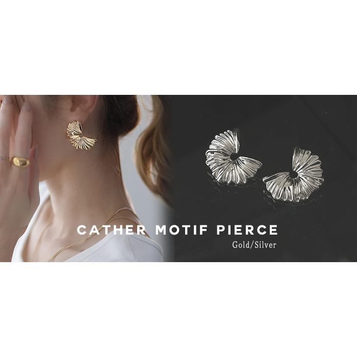 ピアス アクセサリー シルバー ゴールド シルバーアクセサリー 大ぶり カーブ ウェーブ アクセ ハーフムーン | HUG.U | 16