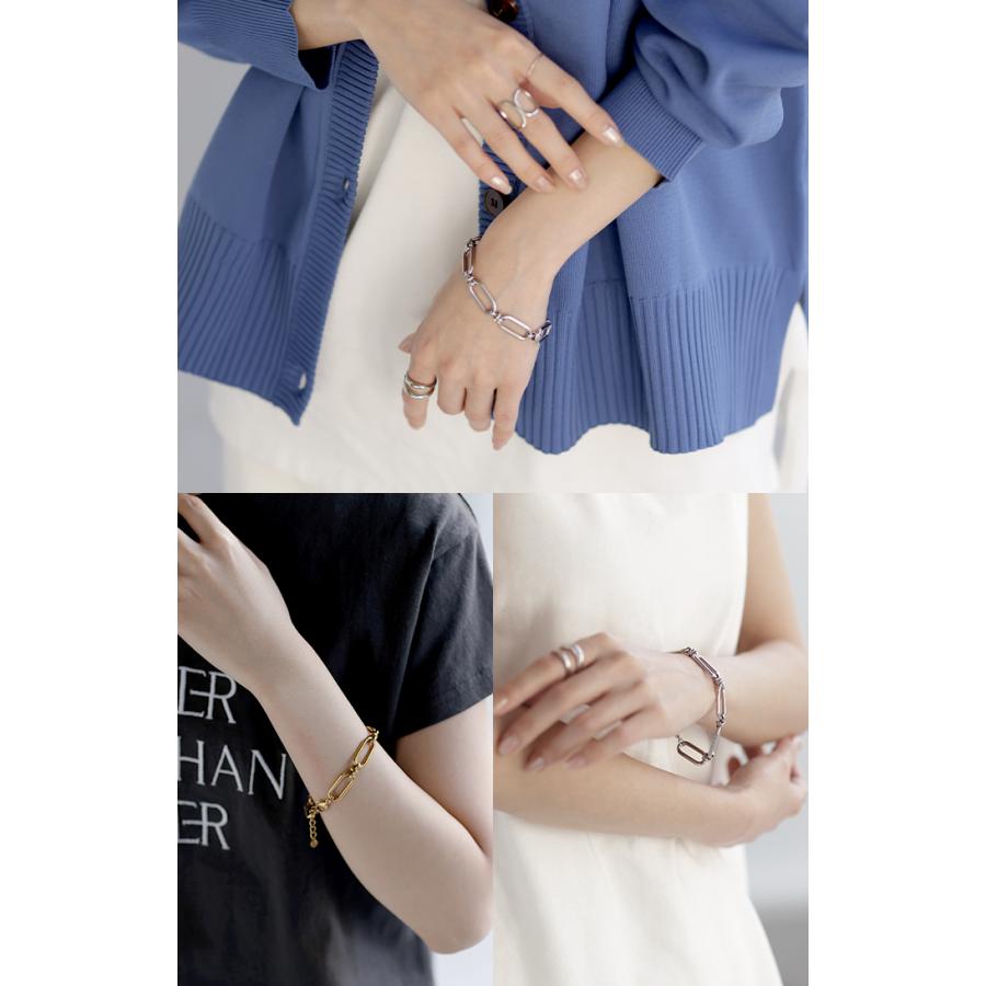 ブレスレット サージカルステンレス シルバー ゴールド 錆びにくい 金属アレルギー チェーン アクセサリー | HUG.U | 13