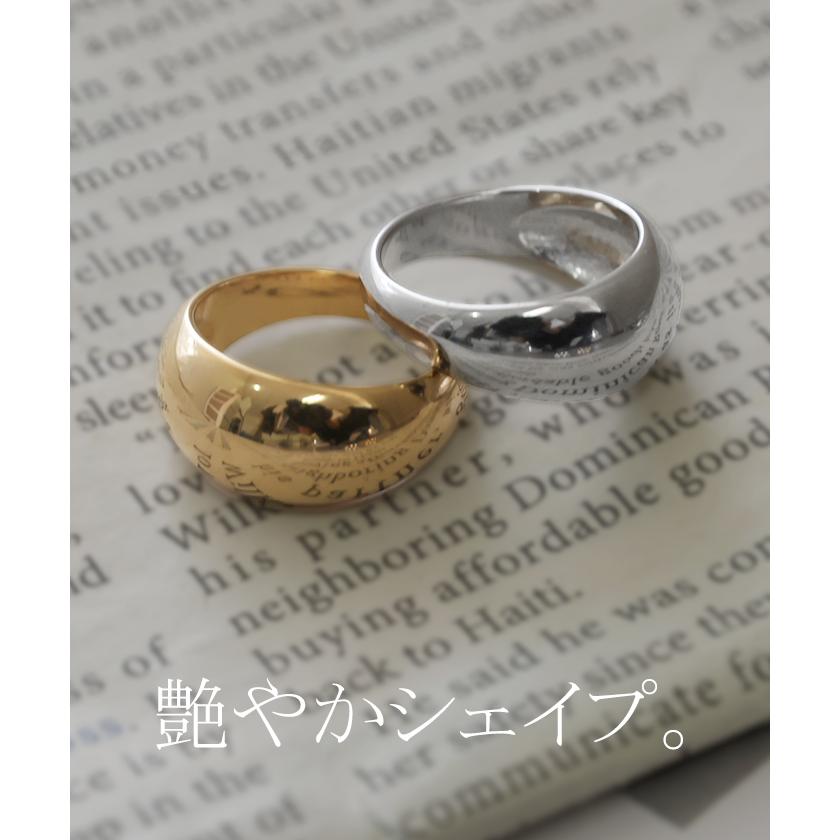 リング アクセサリー シルバー ゴールド 錆びにくい 金属アレルギー 金アレ シルバーアクセサリー ハーフムーン | HUG.U | 11