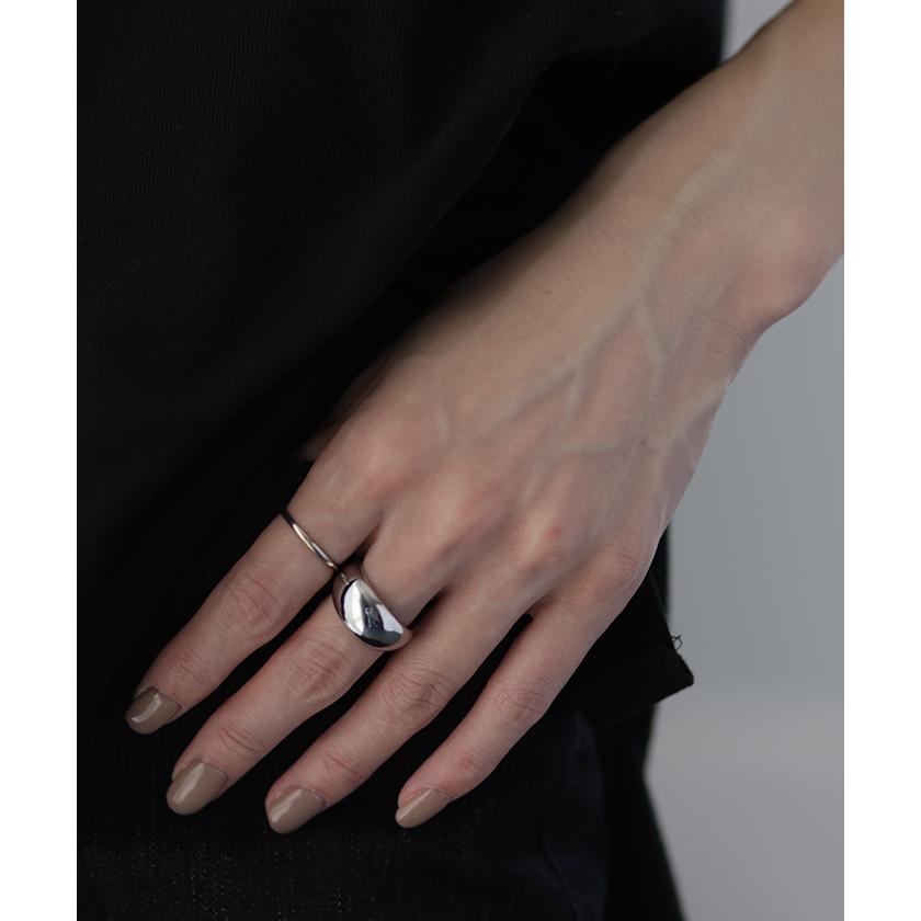 リング アクセサリー シルバー ゴールド 錆びにくい 金属アレルギー 金アレ シルバーアクセサリー ハーフムーン | HUG.U | 12