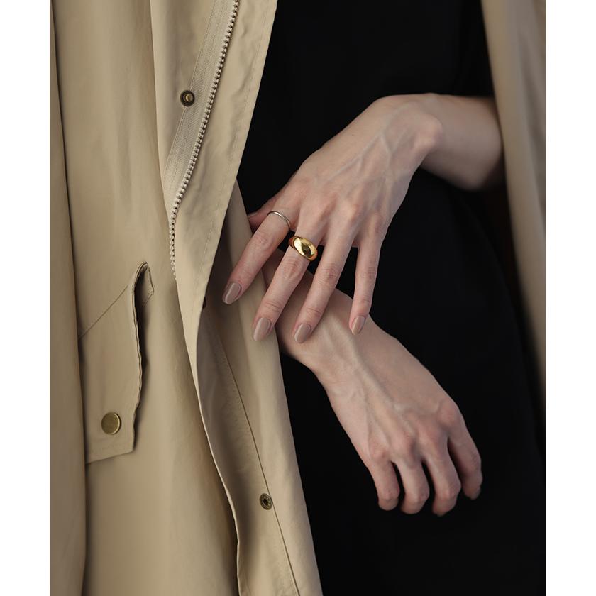 リング アクセサリー シルバー ゴールド 錆びにくい 金属アレルギー 金アレ シルバーアクセサリー ハーフムーン | HUG.U | 13