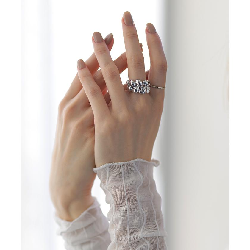 リング 変形 ブレイズ ウェーブ レディース ねじり ねじれ ロープ シルバーアクセサリー シルバー ゴールド | HUG.U | 12