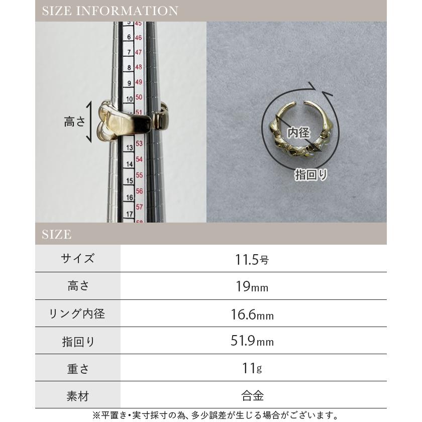 リング 変形 ブレイズ ウェーブ レディース ねじり ねじれ ロープ シルバーアクセサリー シルバー ゴールド | HUG.U | 15