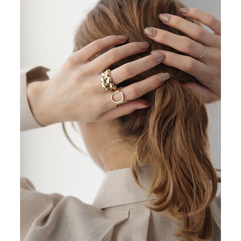 リング 変形 ブレイズ ウェーブ レディース ねじり ねじれ ロープ シルバーアクセサリー シルバー ゴールド | HUG.U | 03