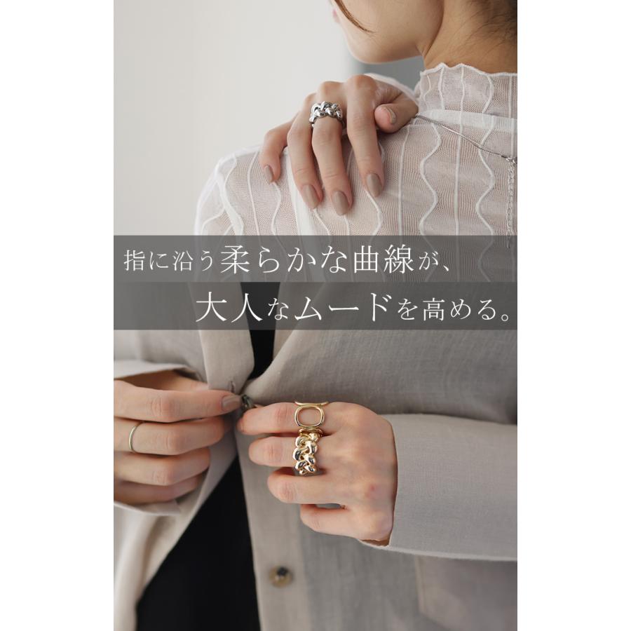 リング 変形 ブレイズ ウェーブ レディース ねじり ねじれ ロープ シルバーアクセサリー シルバー ゴールド | HUG.U | 05