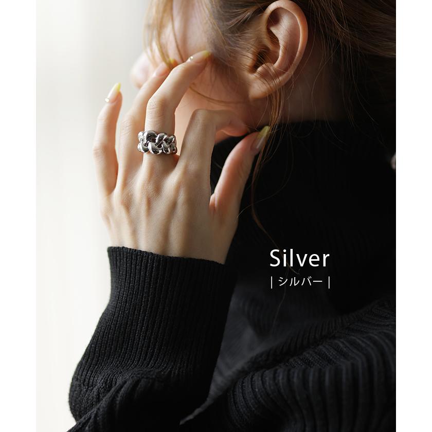 リング 変形 ブレイズ ウェーブ レディース ねじり ねじれ ロープ シルバーアクセサリー シルバー ゴールド | HUG.U | 09