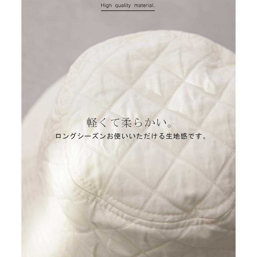 バケットハット 帽子 キルティングバケハ 防寒 紫外線対策 日よけ ハット バケハ お出かけ 日焼け防止 | HUG.U | 13