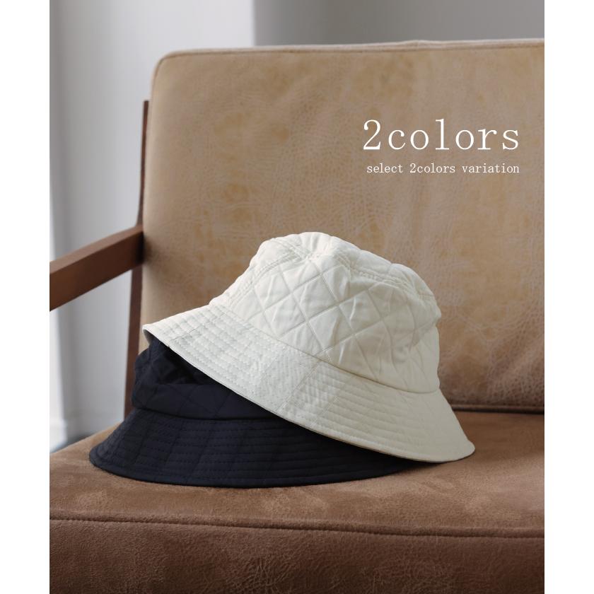 バケットハット 帽子 キルティングバケハ 防寒 紫外線対策 日よけ ハット バケハ お出かけ 日焼け防止 | HUG.U | 10