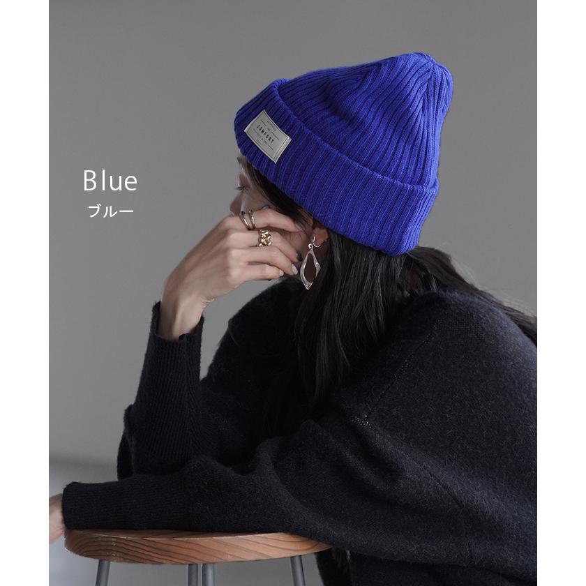 ニット帽 手洗い可 帽子 ビーニー ワッチ 防寒 レディース メンズ ハット ニットキャップ ネームタグ | HUG.U | 16