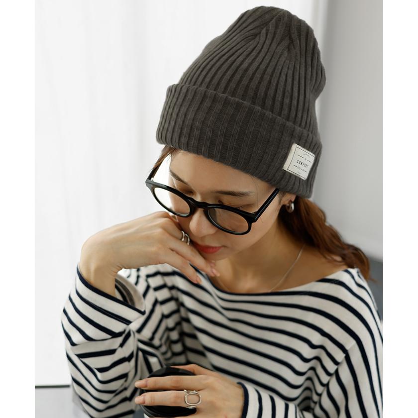 ニット帽 手洗い可 帽子 ビーニー ワッチ 防寒 レディース メンズ ハット ニットキャップ ネームタグ | HUG.U | 22