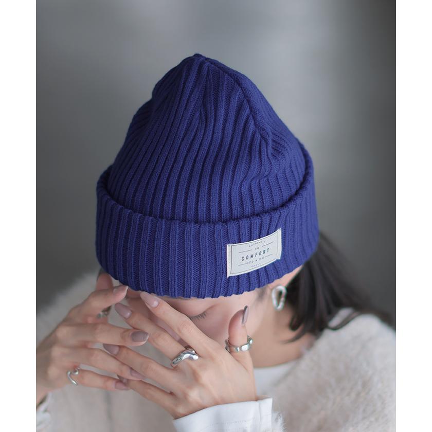 ニット帽 手洗い可 帽子 ビーニー ワッチ 防寒 レディース メンズ ハット ニットキャップ ネームタグ | HUG.U | 08