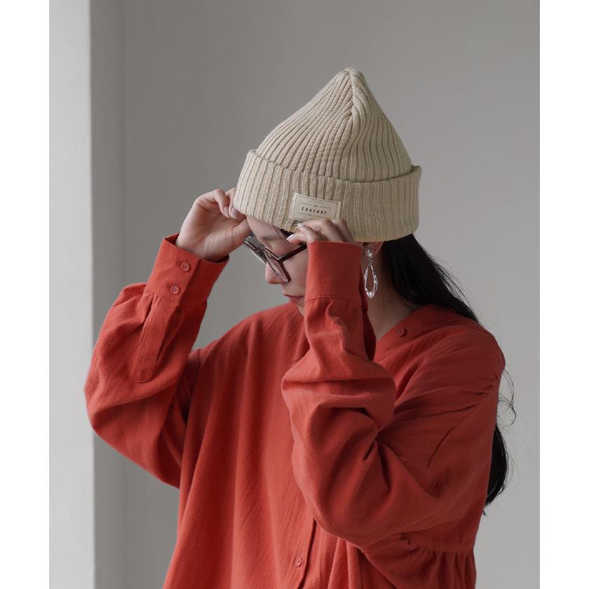 ニット帽 手洗い可 帽子 ビーニー ワッチ 防寒 レディース メンズ ハット ニットキャップ ネームタグ | HUG.U | 10