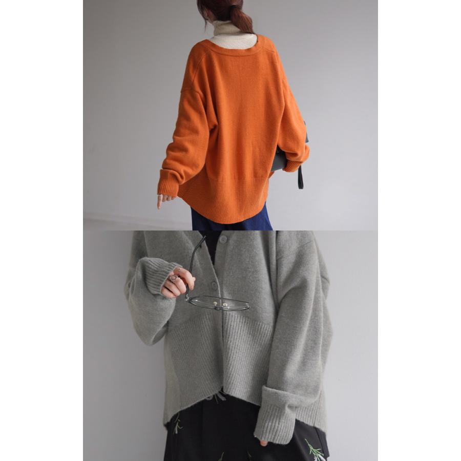 カーディガン 体型カバー レディース セーター トップス ニットカーディガン ショート 軽い | HUG.U | 14