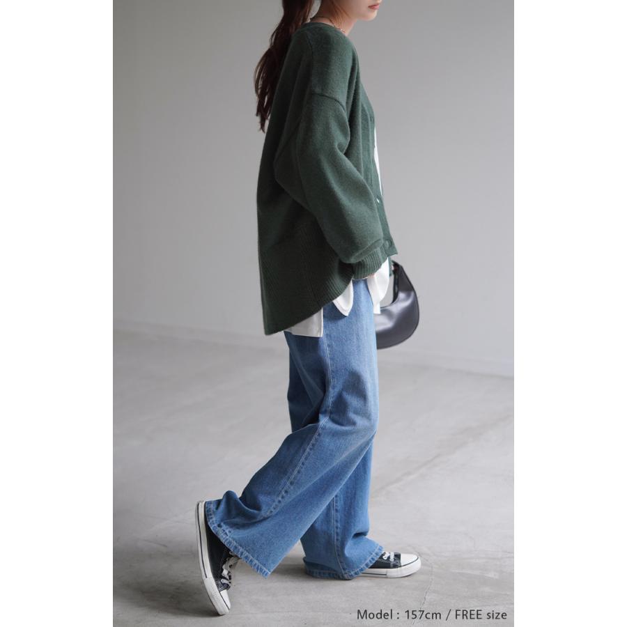 カーディガン 体型カバー レディース セーター トップス ニットカーディガン ショート 軽い | HUG.U | 19