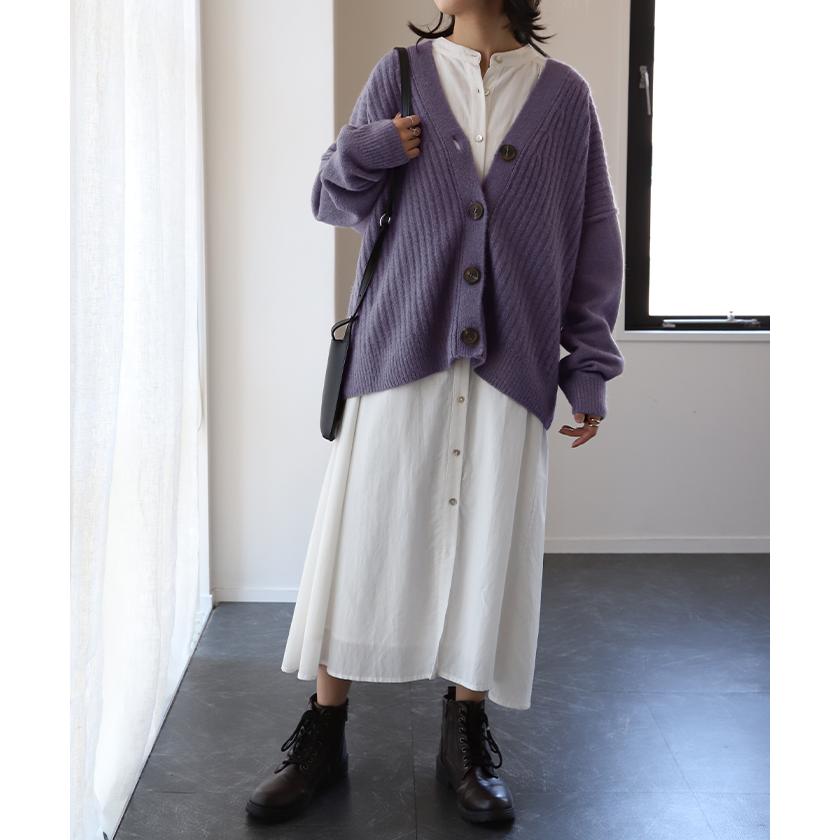 HUG.U カーディガン 体型カバー ニット レディース セーター
