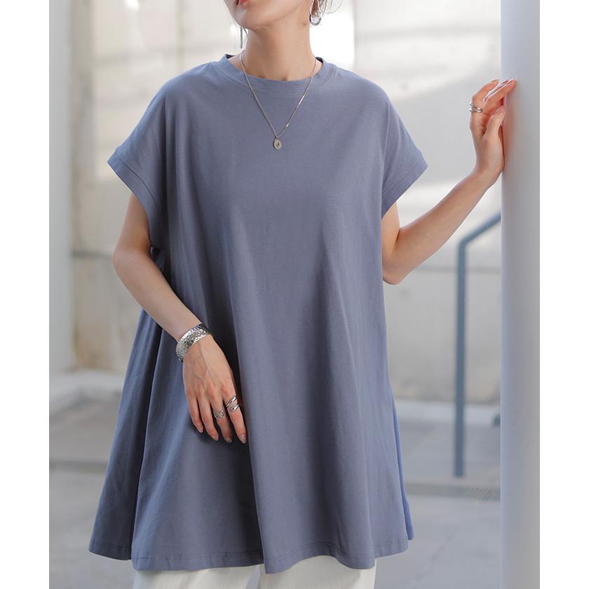 h*u様 新品　エルメス　チュニックTシャツ　ロング HUG.U（ハグユー） Tシャツ ロング トップス チュニック レディース