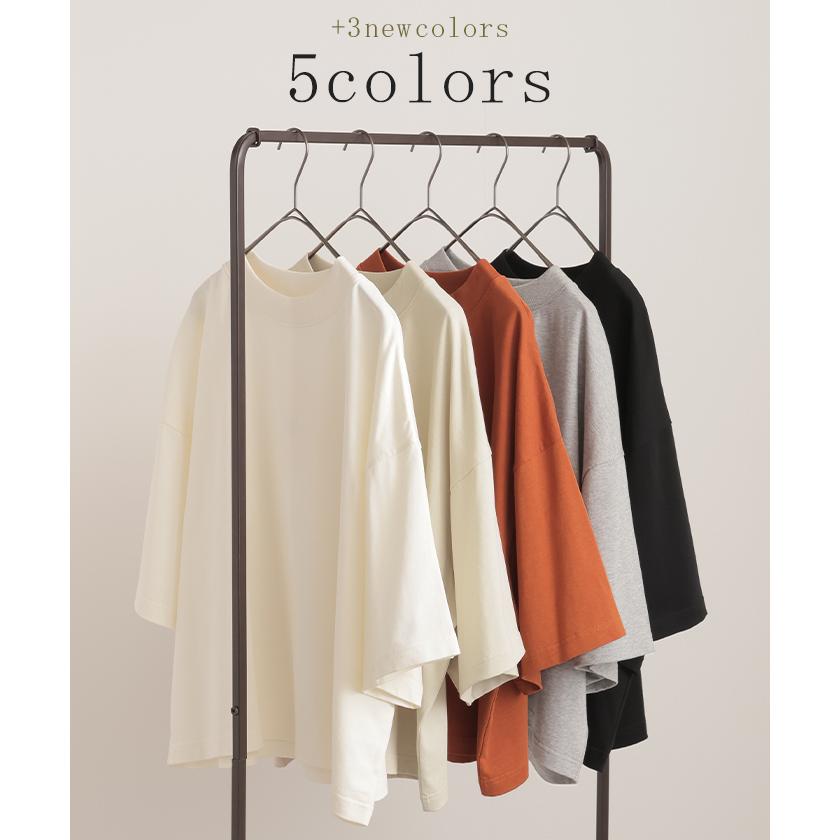 Tシャツ オーバーサイズ 綿100 トップス 二の腕カバー ワイドスリーブ レディース ドルマン ティーシャツ | HUG.U | 10