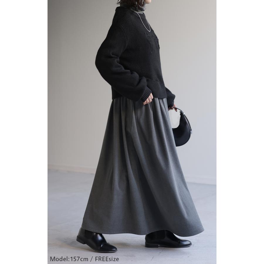 ニット ロゴニット シアー 透かし編み 薄手 レディース セーター ロゴ トップス 長袖 丸首 ライトニット 刺繍 | HUG.U | 08