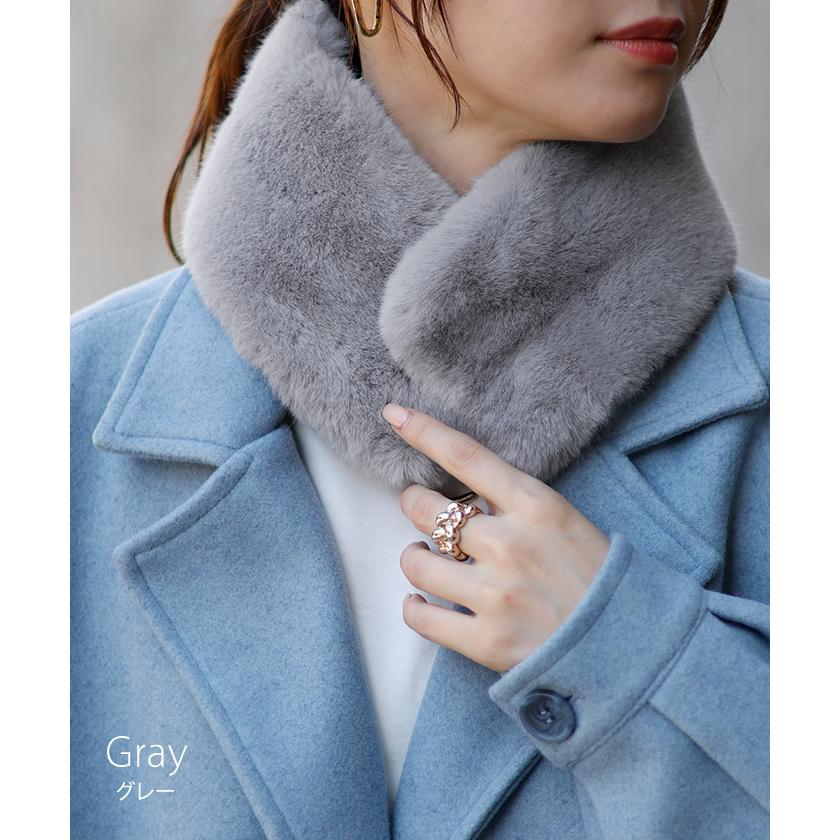 SALE ファー ティペット マフラー フェイクファー 厚手 レディース ファーティペット スヌード ネックウォーマー | HUG.U | 14