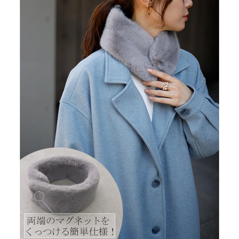 SALE ファー ティペット マフラー フェイクファー 厚手 レディース ファーティペット スヌード ネックウォーマー | HUG.U | 05