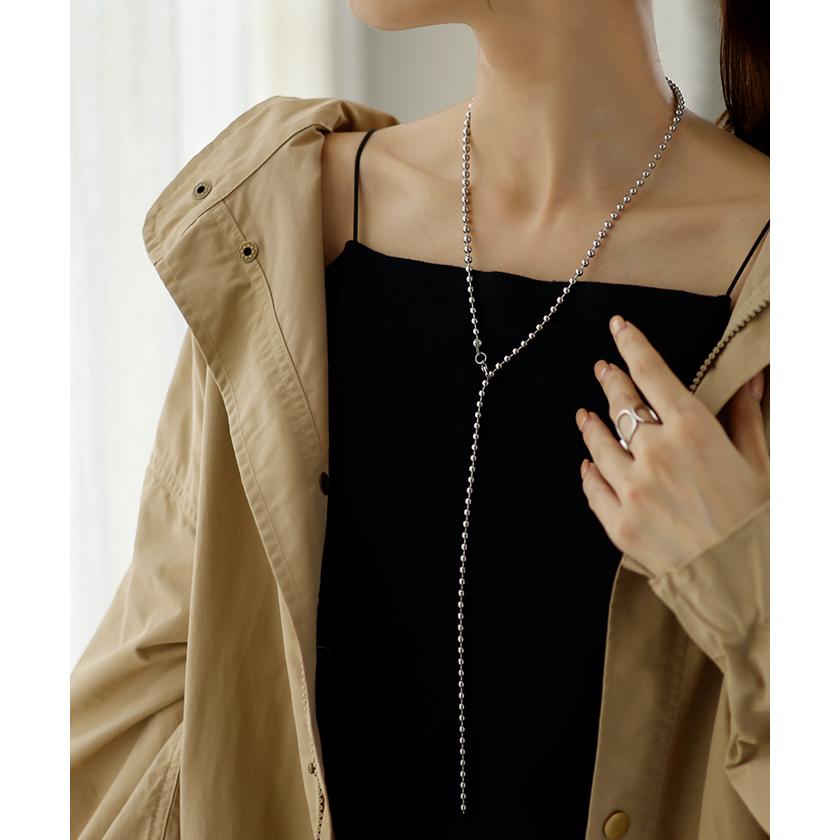 ネックレス シルバー 錆びにくい 金属アレルギー ボール 金アレ ボールチェーン チェーンネックレス | HUG.U | 05