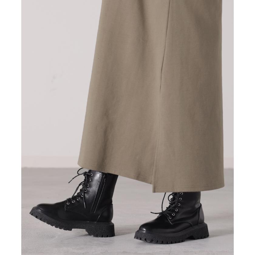 ブーツ レースアップブーツ 5センチヒール 編み上げ レディース 靴 厚底 シューズ 歩きやすい ブラック | HUG.U | 06