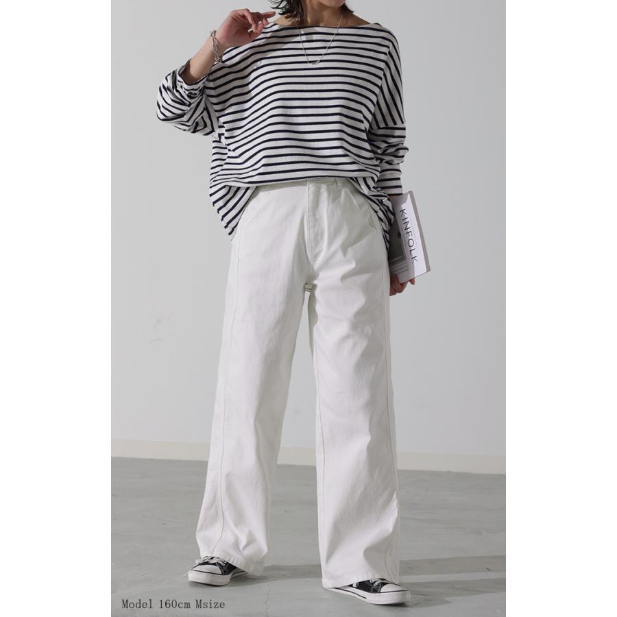 デニム 新感覚 多重ステッチ パンツ デニムパンツ レディース ハイライズ ワイドパンツ ワイド 大きいサイズ | HUG.U | 21