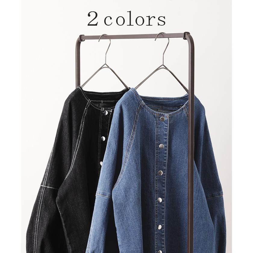 デニムジャケット Gジャン コンパクト目 新感覚 デニム アウター レディース デニムシャツ トップス ジャケット | HUG.U | 13