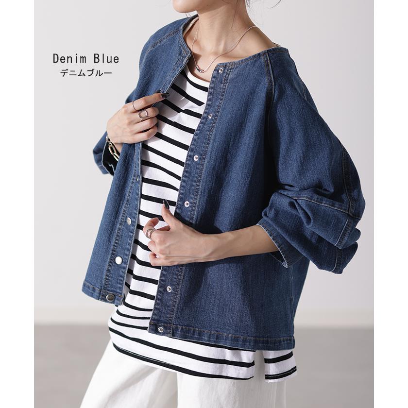 デニムジャケット Gジャン コンパクト目 新感覚 デニム アウター レディース デニムシャツ トップス ジャケット | HUG.U | 15