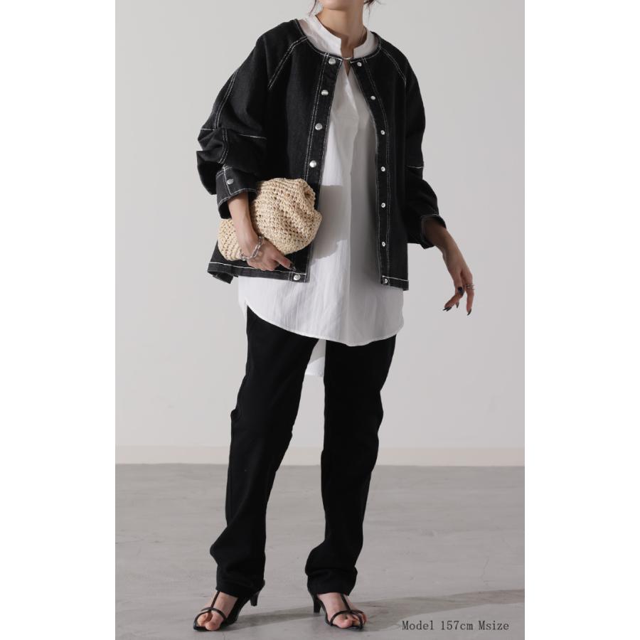 デニムジャケット Gジャン コンパクト目 新感覚 デニム アウター レディース デニムシャツ トップス ジャケット | HUG.U | 20