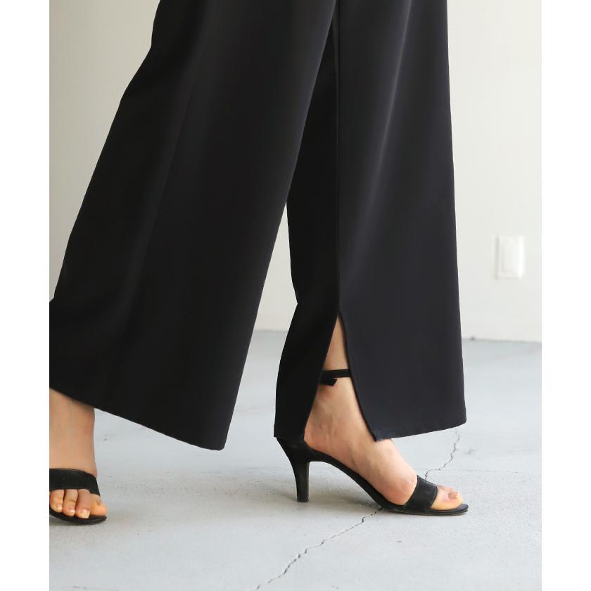 パンツ 撥水 ロング レディース はっ水 梅雨 雨の日 ボトムス ワイド ワイドパンツ ストレートパンツ フレア | HUG.U | 13