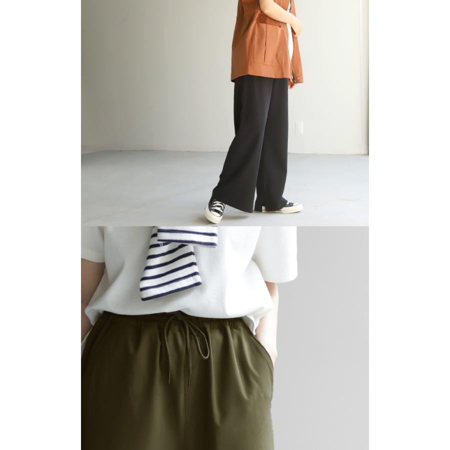 パンツ 撥水 ロング レディース はっ水 梅雨 雨の日 ボトムス ワイド ワイドパンツ ストレートパンツ フレア | HUG.U | 18