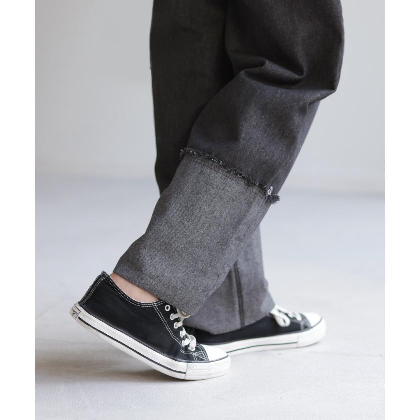 デニム ロールアップ ストレート パンツ レディース デニムパンツ ワイドパンツ ワイド ジーンズ ジーパン | HUG.U | 18