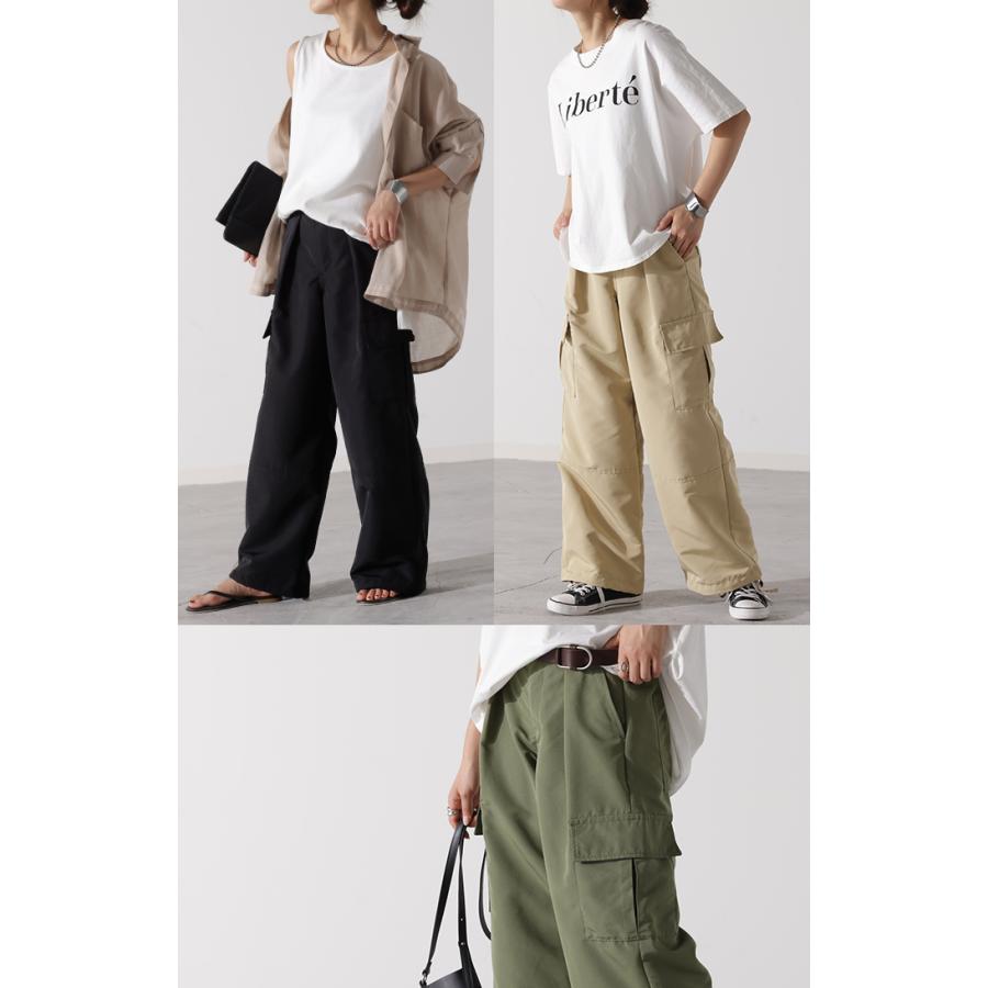 裾がしぼれる2wayカーゴパンツ HUG.U（ハグユー） パンツ きれいめ 裾2way カーゴパンツ レディース