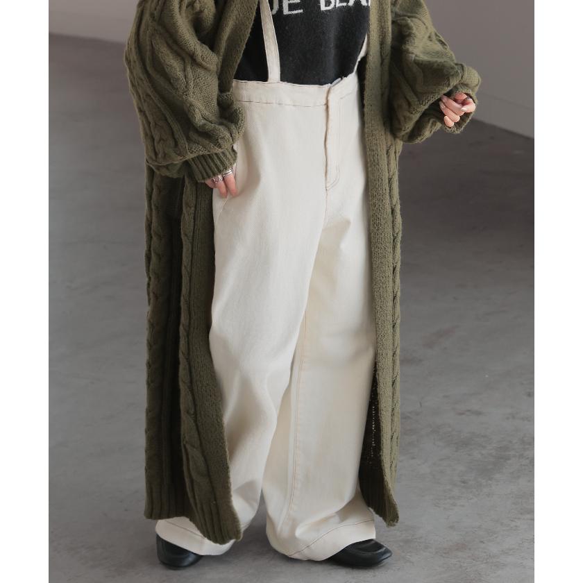 サロペット サロペ デニム 大人 オールインワン レディース サロペット 脚長 大きいサイズ つなぎ ワイドパンツ | HUG.U | 09