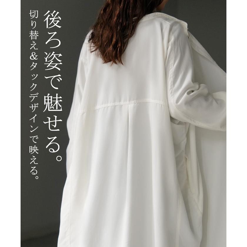 ワンピース シャツワンピース ロング シャツ ダンガリー レディース ロングワンピース ロングワンピ デニムシャツ | HUG.U | 16