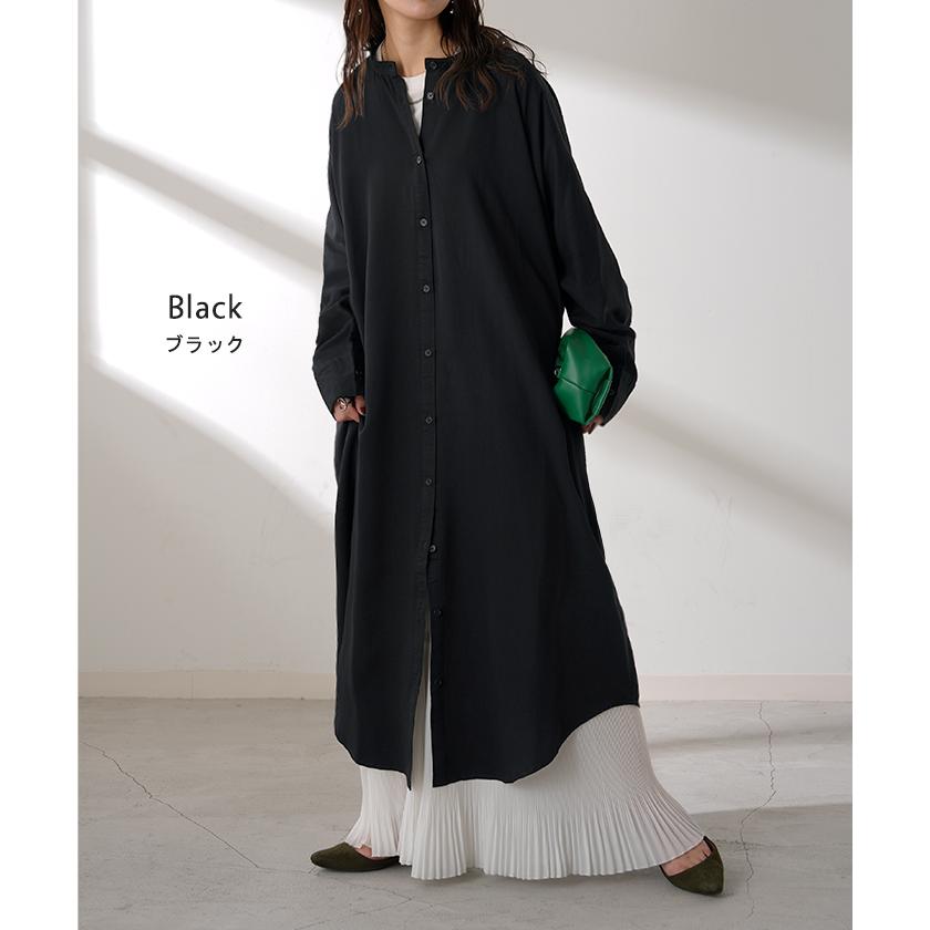 ワンピース シャツワンピース ロング シャツ ダンガリー レディース ロングワンピース ロングワンピ デニムシャツ | HUG.U | 17