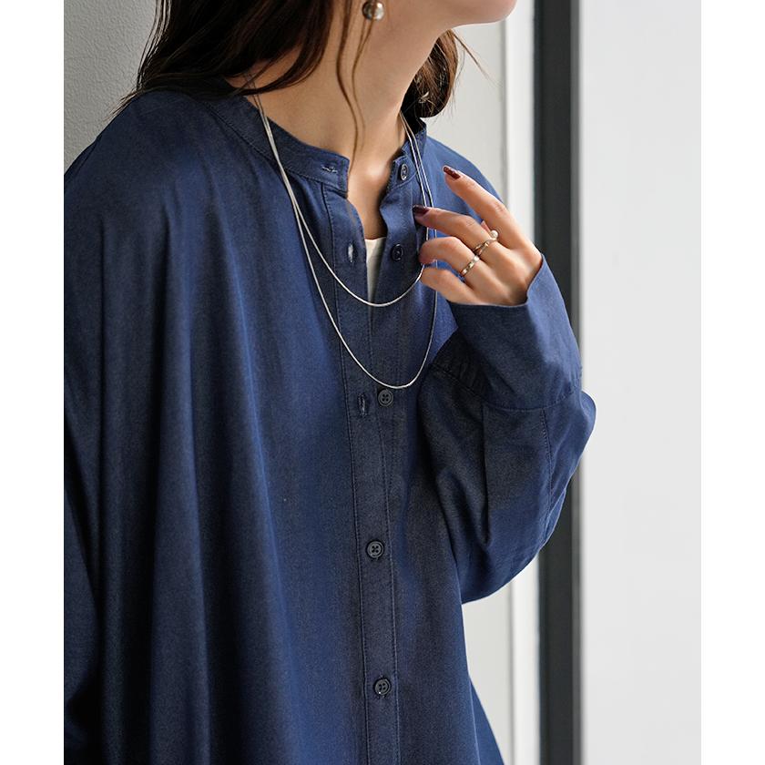 ワンピース シャツワンピース ロング シャツ ダンガリー レディース ロングワンピース ロングワンピ デニムシャツ | HUG.U | 19