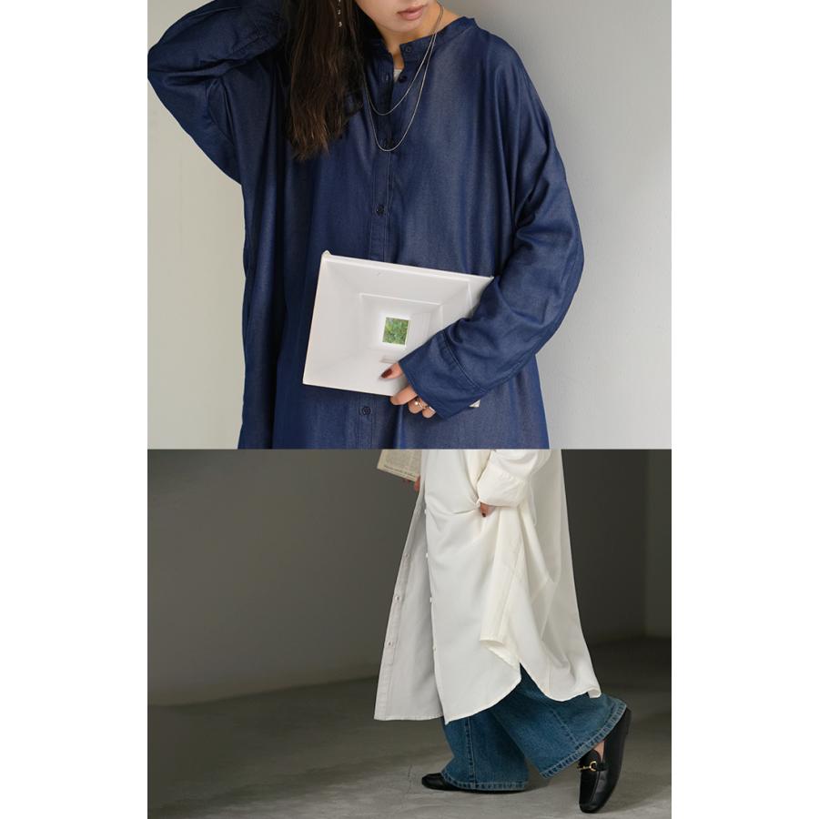 HUG.U ワンピース シャツワンピース ロング シャツ ダンガリー