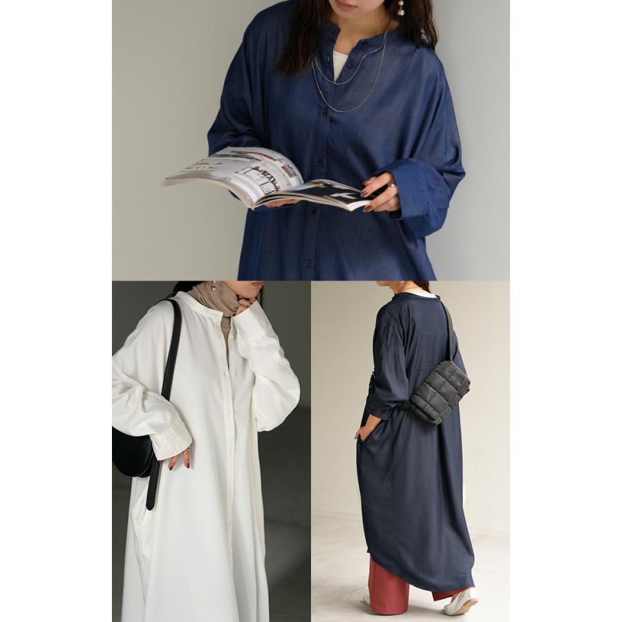 HUG.U ワンピース シャツワンピース ロング シャツ ダンガリー