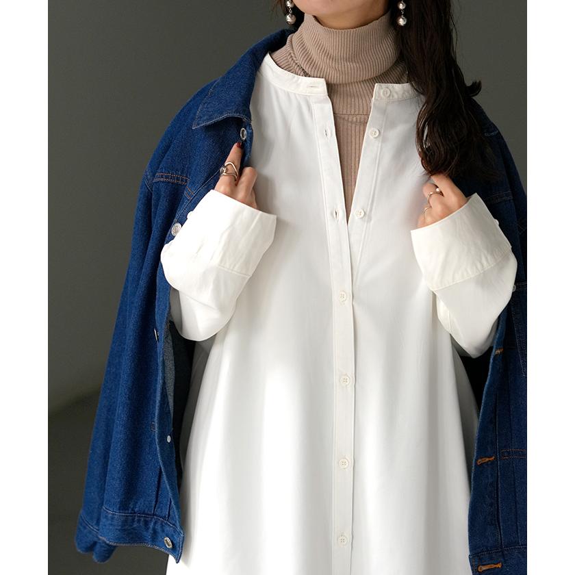 ワンピース シャツワンピース ロング シャツ ダンガリー レディース ロングワンピース ロングワンピ デニムシャツ | HUG.U | 23
